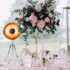 Stojak złoty taliowany, klepsydra wys. 70cm Stojak złoty taliowany, klepsydra wys. 70cm