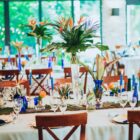 Wazon kobaltowy, szklany, długi - dwie wysokości 6 sztuk Wazon kobaltowy, szklany, długi - dwie wysokości 6 sztuk