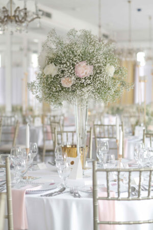 Dekoracje i aranżacje ślubne Wazon szklany FLO, stożek, wysoki wys. 60 cm