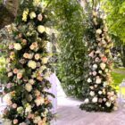 Stelaż ŁUK 2 w 1 złoty, metalowy wys. 2,3 m Stelaż ŁUK 2 w 1 złoty, metalowy wys. 2,3 m