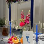 Stelaż drewniany, biały prostopadłościan wys. 2,3 m Stelaż drewniany, biały prostopadłościan wys. 2,3 m