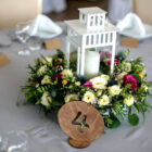 Lampion biały, latarenka na świecę wys. 28 cm Lampion biały, latarenka na świecę wys. 28 cm