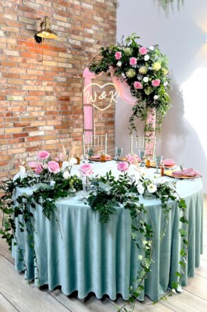 Stelaż ŁUK 2 w 1 złoty, metalowy wys. 2,3 m