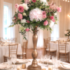 Stojak drewniany, toczony, kwietnik złoty wys. 68 cm Stojak drewniany, toczony, kwietnik złoty wys. 68 cm