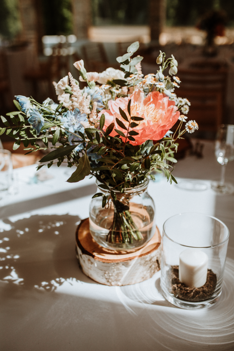 Dekoracje i aranżacje ślubne Wazon szklany z gwintem SŁÓJ wys. 15 cm