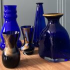 Wazon kobaltowy, szklany, mały - mix wysokości 25 sztuk Wazon kobaltowy, szklany, mały - mix wysokości 25 sztuk