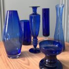 Wazon kobaltowy, szklany, mały - mix wysokości 25 sztuk Wazon kobaltowy, szklany, mały - mix wysokości 25 sztuk