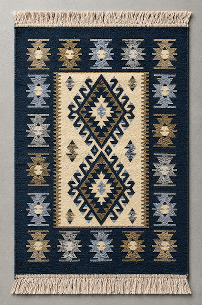 Dekoracje i aranżacje ślubne Dywanik turecki, boho, etno GRANATOWY 60x80 cm