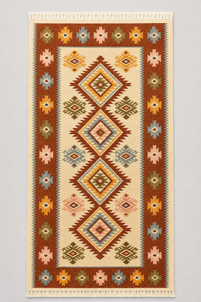 Dekoracje i aranżacje ślubne Dywanik turecki, boho, etno POMARAŃCZOWY 80x150 cm